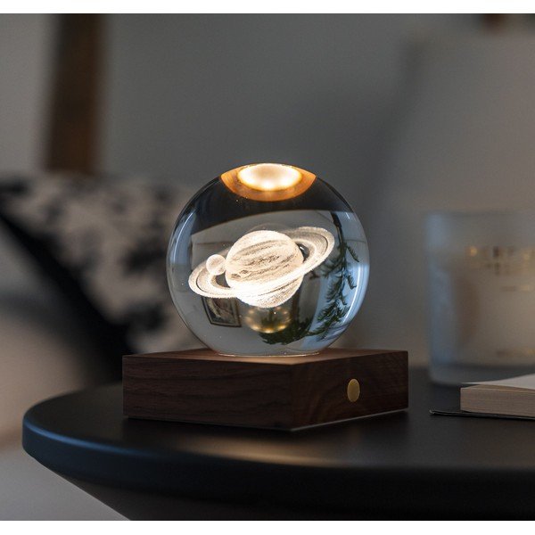 Tmavě hnědá světelná dekorace na USB Amber – Gingko-image-1