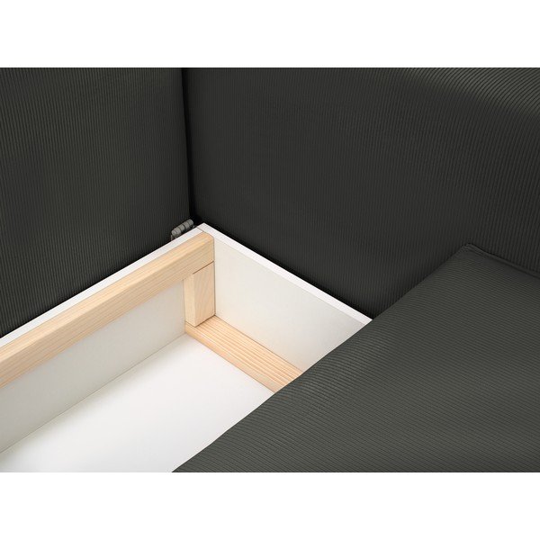 Černá manšestrová rozkládací pohovka Mazzini Sofas Azalea-image-1