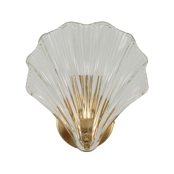Skleněné nástěnné svítidlo ve zlaté barvě Da Muro Shell – Mauro Ferretti
