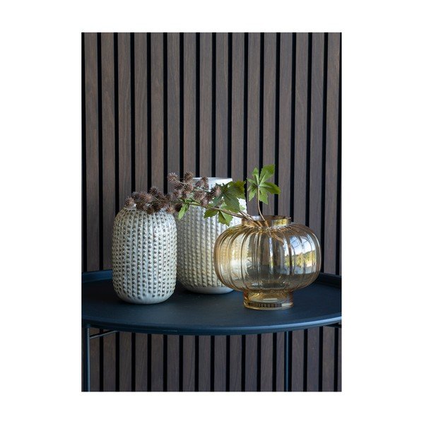 Světle žlutá skleněná ručně vyrobená váza – House Nordic-image-3