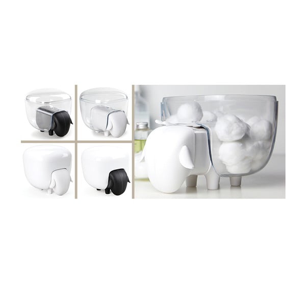 Bílá víceúčelová dóza ve tvaru ovečky Qualy&CO Sheepshape Container-image-1