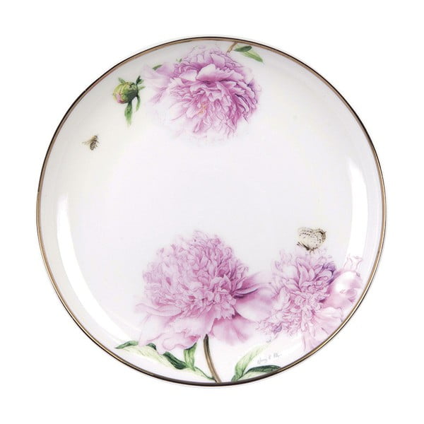 Dezertní talíř z kostního porcelánu Ashdene Pink Peonies, ⌀ 15 cm
