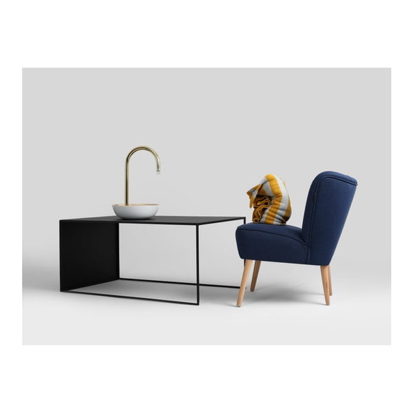 Černý konferenční stolek CustomForm 2Wall, délka 100 cm-image-2