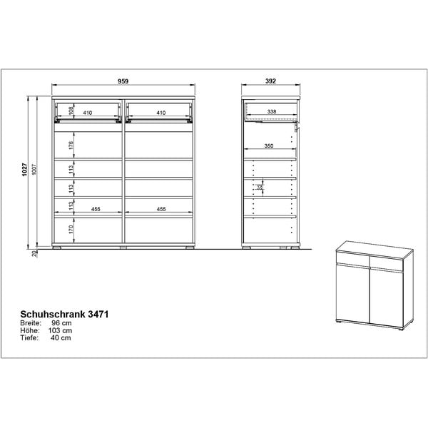 Botník v dekoru buku se šuplíky Lissabon - Germania-image-4