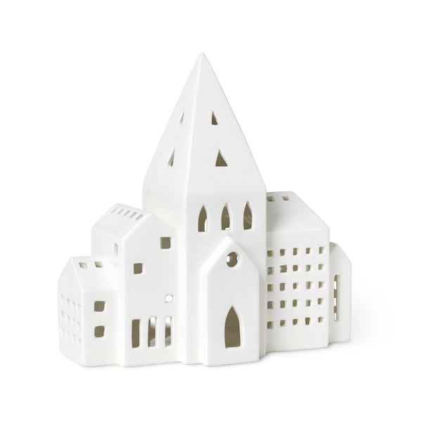 Bílý keramický svícen Kähler Design Urbania Lighthouse City-image-3