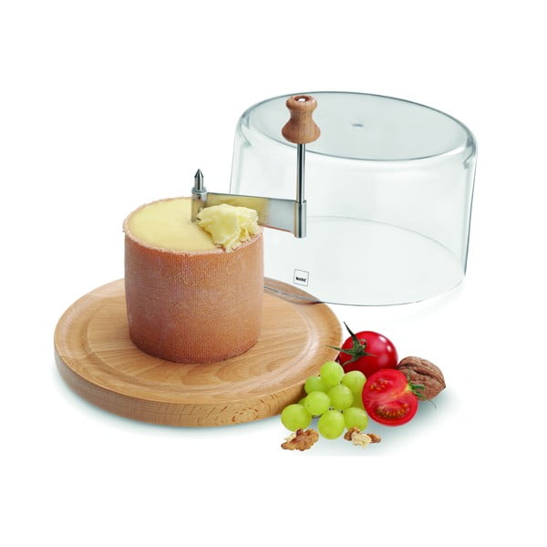 Dřevěný podnos na sýr s poklopem a kráječem Kela Planum-image-1