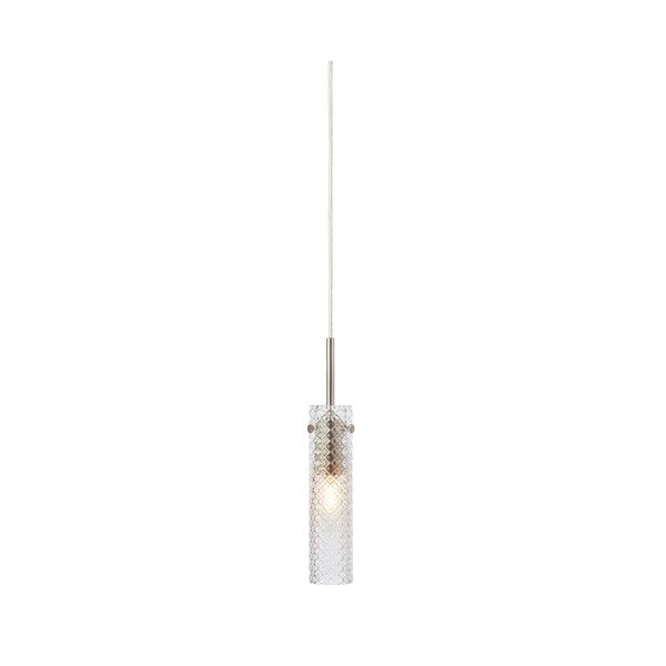 Skleněné závěsné svítidlo v matně stříbrné barvě ø5x27,5 cm Vibia – Markslöjd