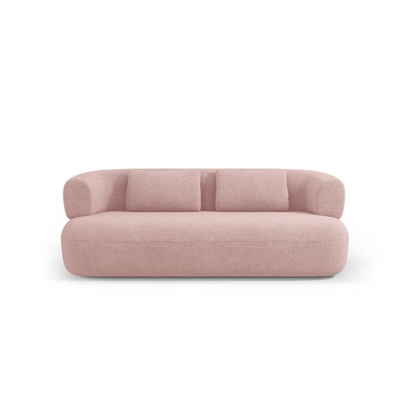 Světle růžová pohovka z textilie bouclé 178 cm Jenny – Micadoni -image-2