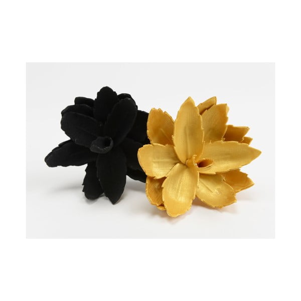 Sada 2 umělých květin Mini Black/Gold