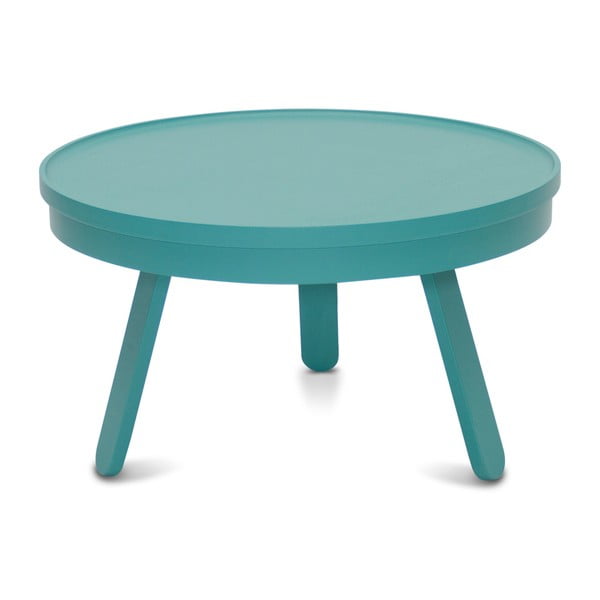 Zelenomodrý odkládací stolek z jasanového dřeva s úložným prostorem Woodendot Batea M
