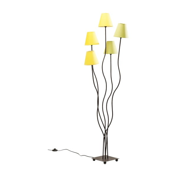 Stojací lampa se žlutými stínidly Kare Design Cinque