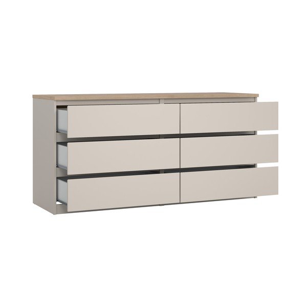 Krémová komoda 154x76x50 cm Naia – Tvilum-image-2