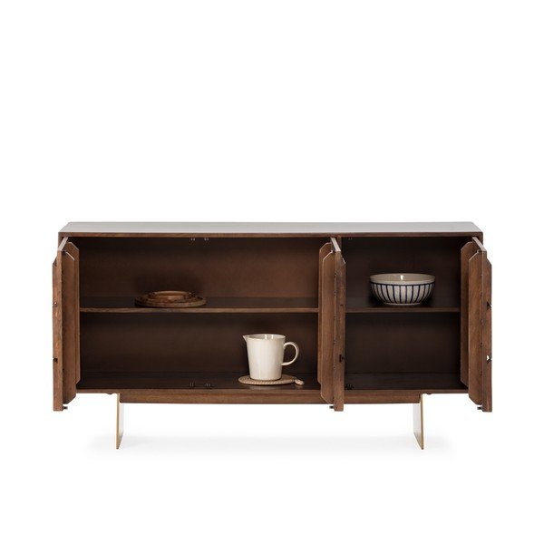 Hnědá komoda z mangového dřeva 145x76x40 cm Trisha – MOME-image-4