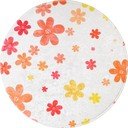 Oranžový/slonovinový pratelný dětský koberec ø120 cm Fall Flowers – Vitaus