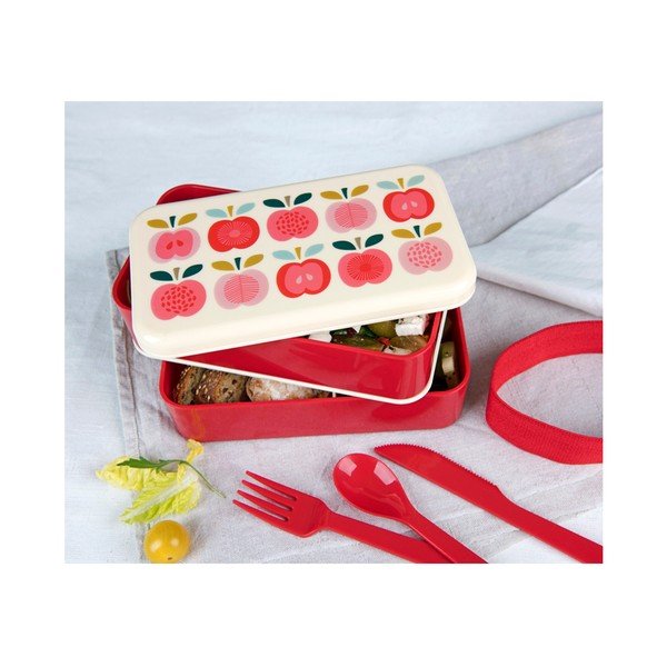 Svačinový box s příborem 2 ks Vintage Apple – Rex London-image-1