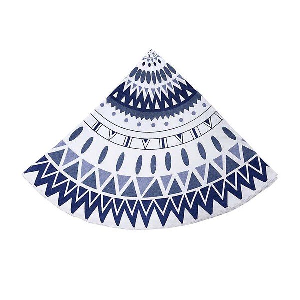 Kulatý plážový ručník Ble Blue