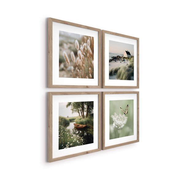 Tištěné obrazy v sadě 4 ks s rámem 30x30 cm Subtle Nature – Styler-image-4