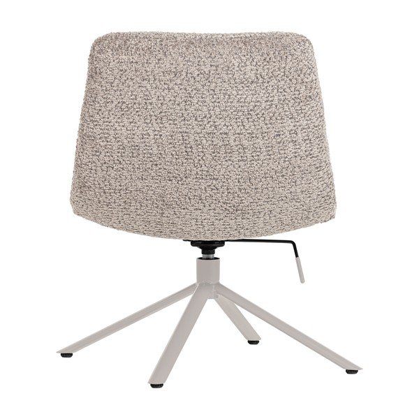 Světle šedé otočné křeslo z textilie bouclé Soren – WOOOD-image-4