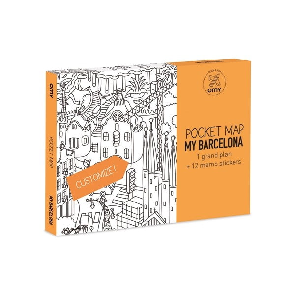 Kapesní omalovánka mapa Barcelone-image-1