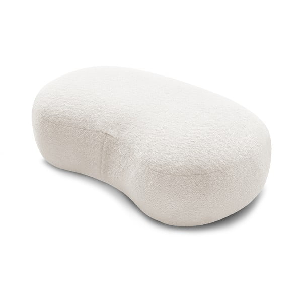 Bílá podnožka z textilie bouclé Saint-Germain – Bobochic Paris-image-4