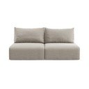 Taupe sametová rozkládací/s úložným prostorem pohovka 216 cm Kalena – Makamii