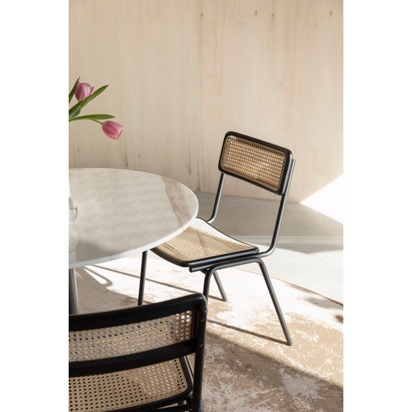 Černé ratanové jídelní židle v sadě 2 ks Jort - Zuiver-image-1