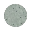 Světle zelený pratelný ručně tkaný bavlněný dětský koberec ø140 cm Round Dot Blue Sage – Lorena Canals