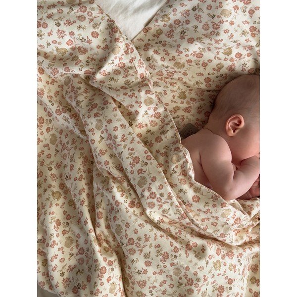 Béžové dětské povlečení do postýlky z Bio bavlny 70x100 cm Augusta – Cam Cam Copenhagen-image-1