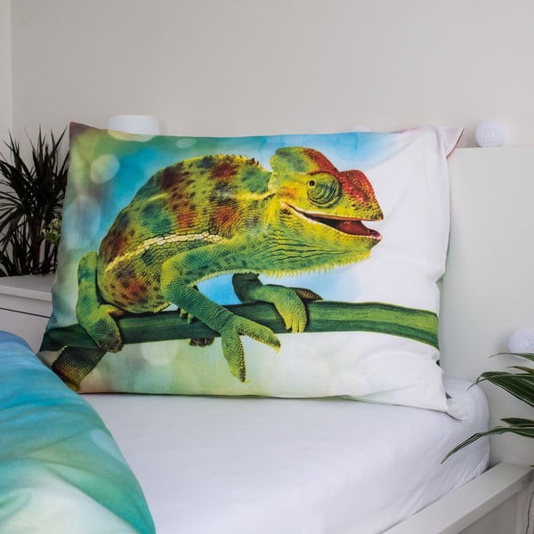 Zelené bavlněné dětské povlečení se svítícím efektem na jednolůžko 140x200 cm Chameleon – Jerry Fabrics-image-3