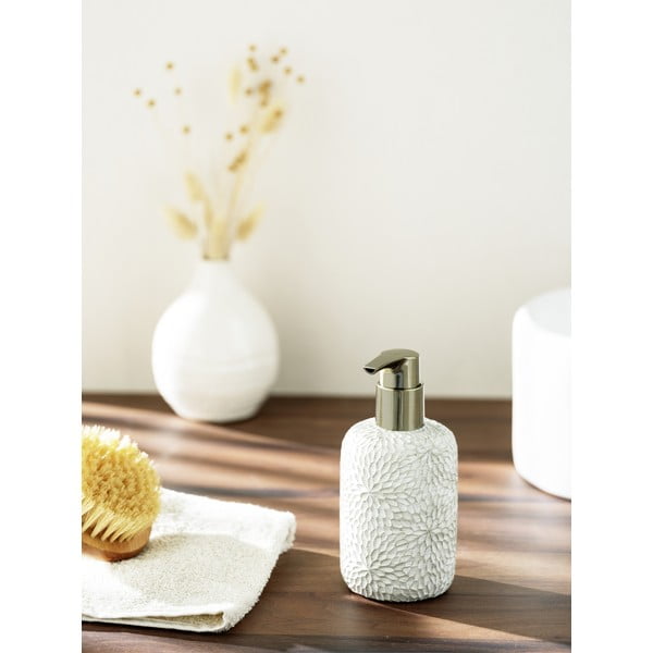 Bílý dávkovač mýdla z polyresinu 300 ml Montalfano – Wenko-image-1