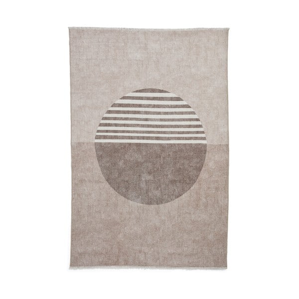 Béžový pratelný běhoun s příměsí bavlny 60x170 cm Whisper – Think Rugs