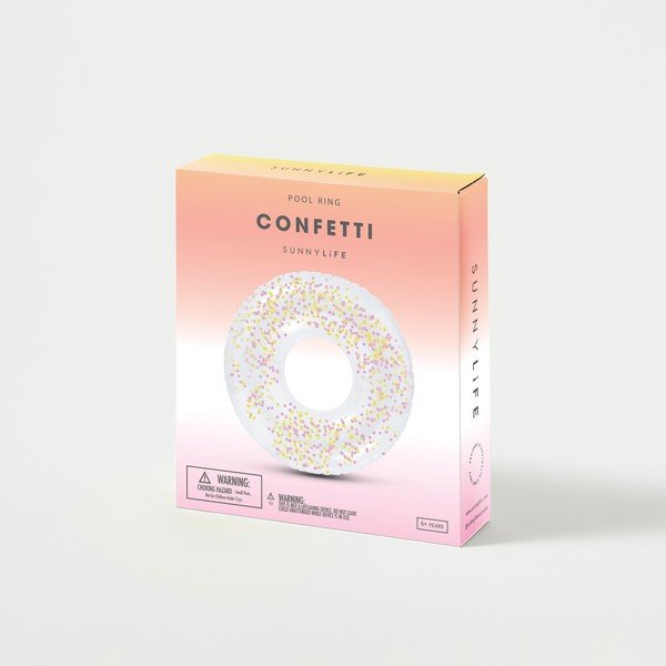 Nafukovací kruh Sunnylife Confetti, ø 110 cm-image-4