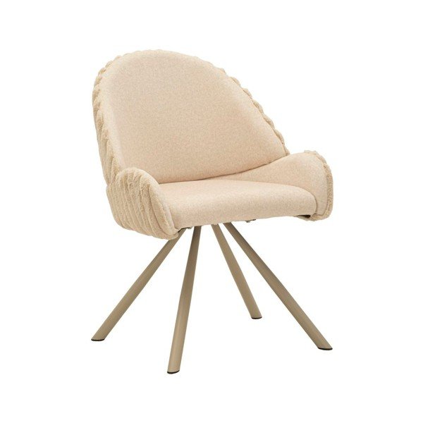 Krémová čalouněná jídelní křesla v sadě 2 ks s područkami Stockholm – Mauro Ferretti