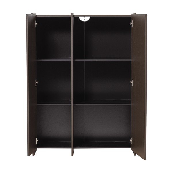 Tmavě hnědá skříňka v dekoru jasanu 102x140x44 cm Brock – WOOOD-image-3