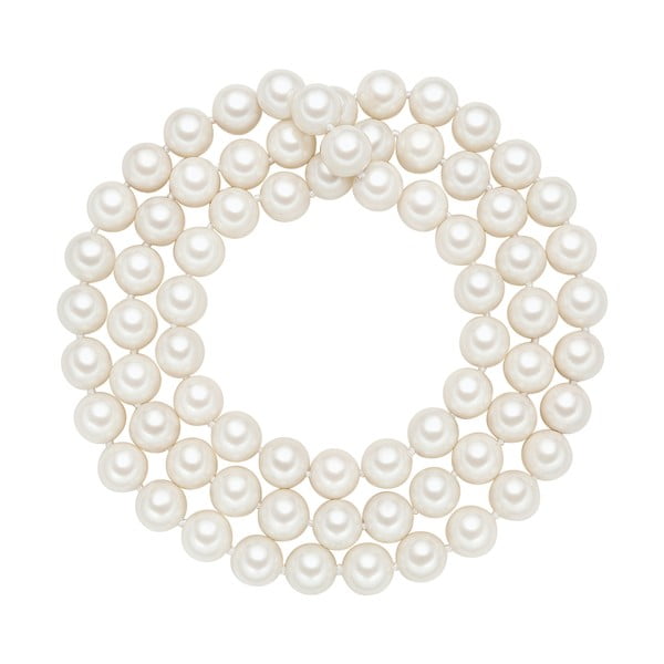 Náhrdelník s bílými perlami Pearldesse, délka 90 cm