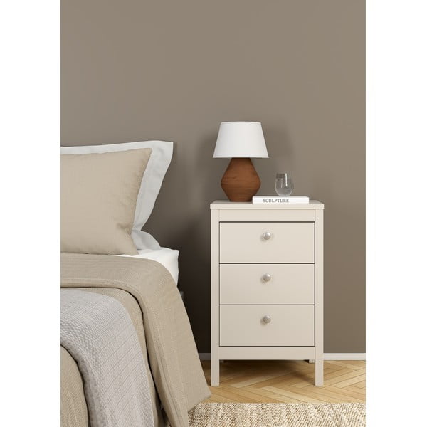 Šedobéžový noční stolek Madrid – Tvilum-image-1
