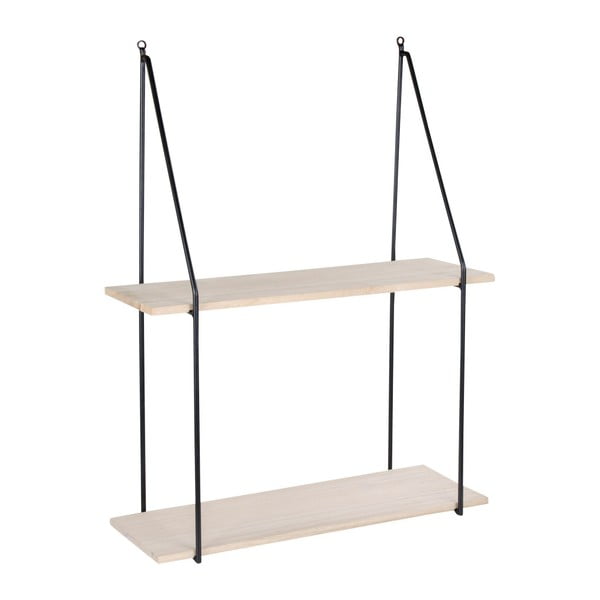 Černá patrová police z masivu pavlovnie Haag - House Nordic-image-1