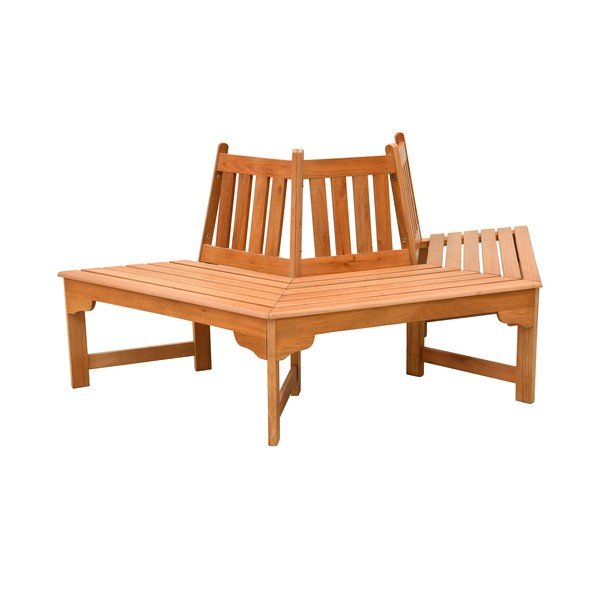 Dřevěná zahradní lavice v přírodní barvě Ontario – Garden Pleasure