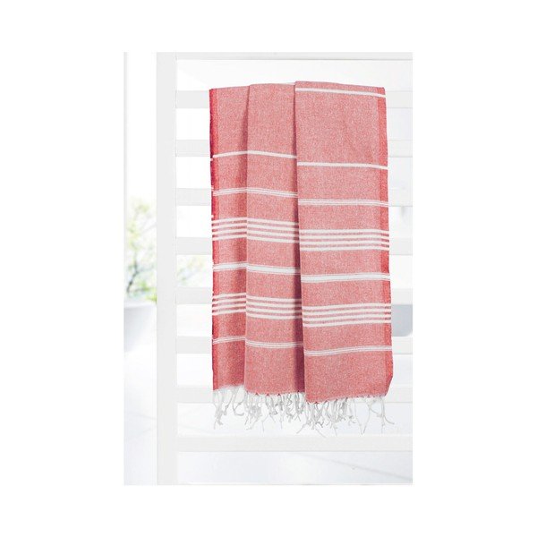 Červená osuška s příměsí bavlny Kate Louise Cotton Collection Classic Red, 100 x 180 cm-image-4