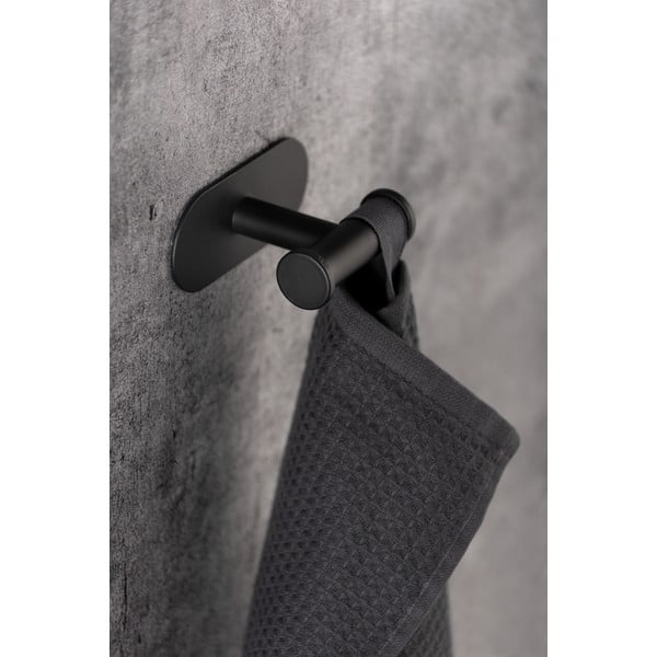 Černý samodržící držák na ručníky Wenko Orea-image-1