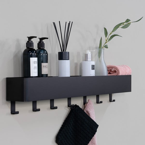 Černá nástěnná ocelová koupelnová polička Multi – Spinder Design-image-1