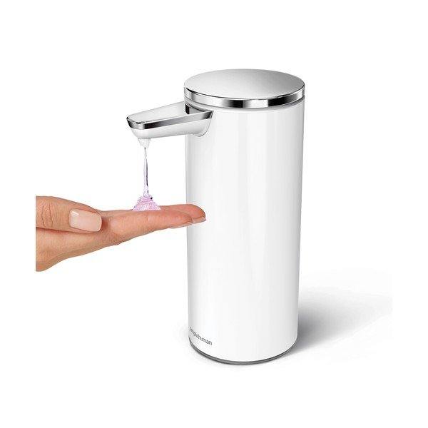 Bílý automatický ocelový dávkovač mýdla 266 ml - simplehuman-image-1