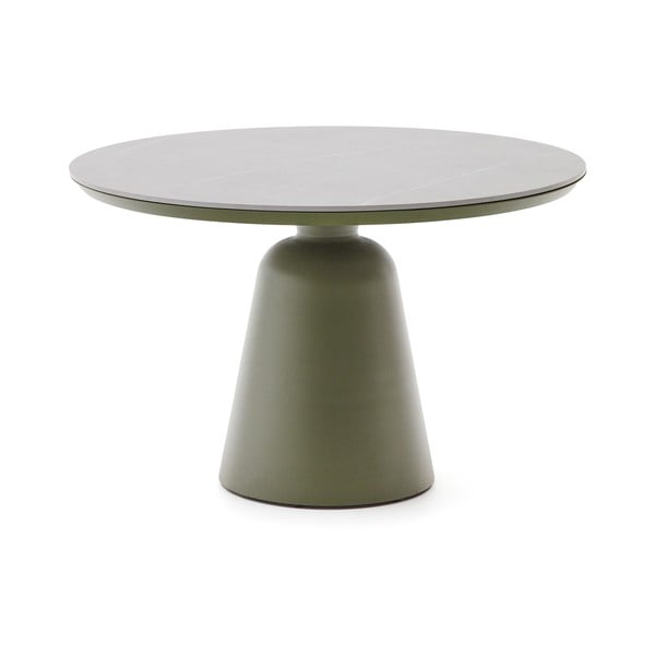 Kulatý zahradní jídelní stůl s keramickou deskou ø 120 cm Tudons – Kave Home