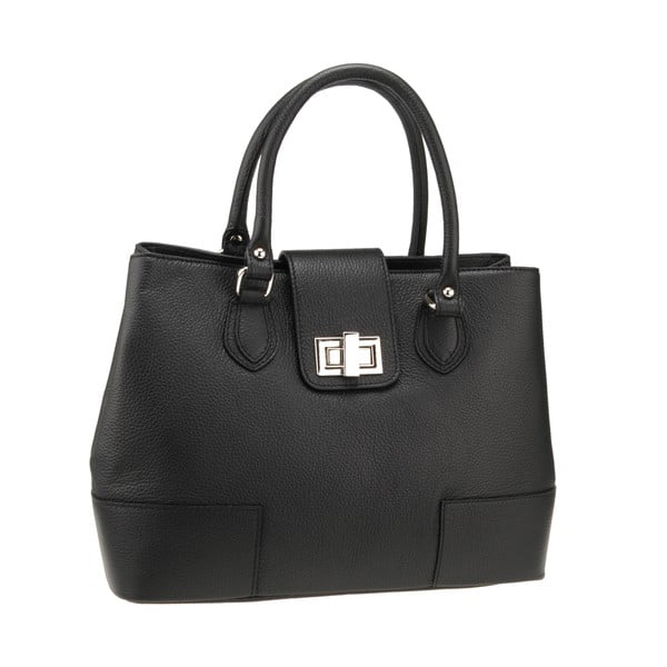 Černá kožená kabelka Florence Bags Tabit