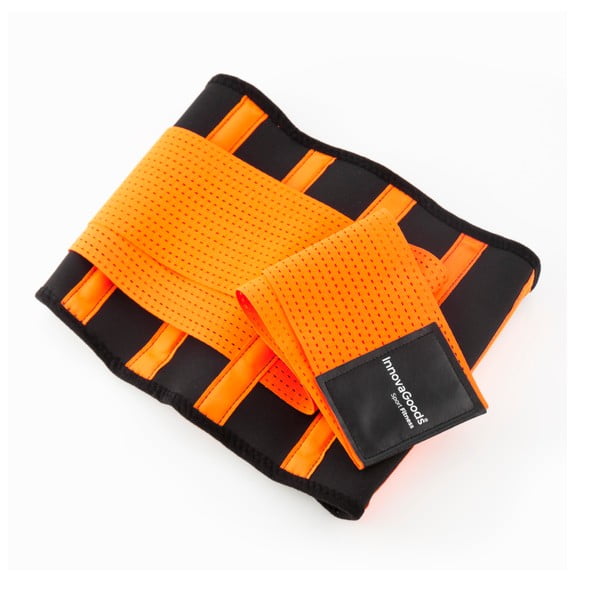 Oranžovo-černý sportovní pás na hubnutí a správné držení těla InnovaGoods, velikost L-image-2