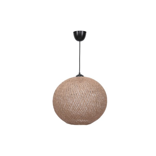 Béžové závěsné svítidlo se stínidlem z juty ø 38 cm – Opviq lights