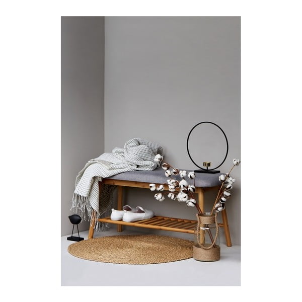 Šedo-hnědý bambusový botník s lavicí Bahari – Wenko-image-1