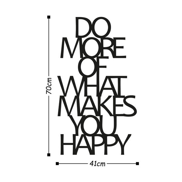 Černá nástěnná dekorace Wallity Happy-image-2