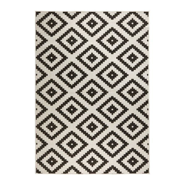 Černo-krémový venkovní koberec NORTHRUGS Malta, 120 x 170 cm