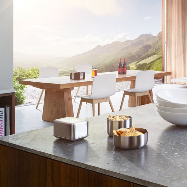 Nerezová dóza na máslo Blomus Basic, máslo o hmotnosti 250 g-image-1